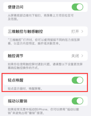 汝城苹果授权维修站分享iPhone轻点无法唤醒怎么办 