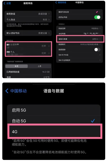 汝城苹果手机维修分享iPhone14如何切换4G/5G? iPhone14 5G网络切换方法 